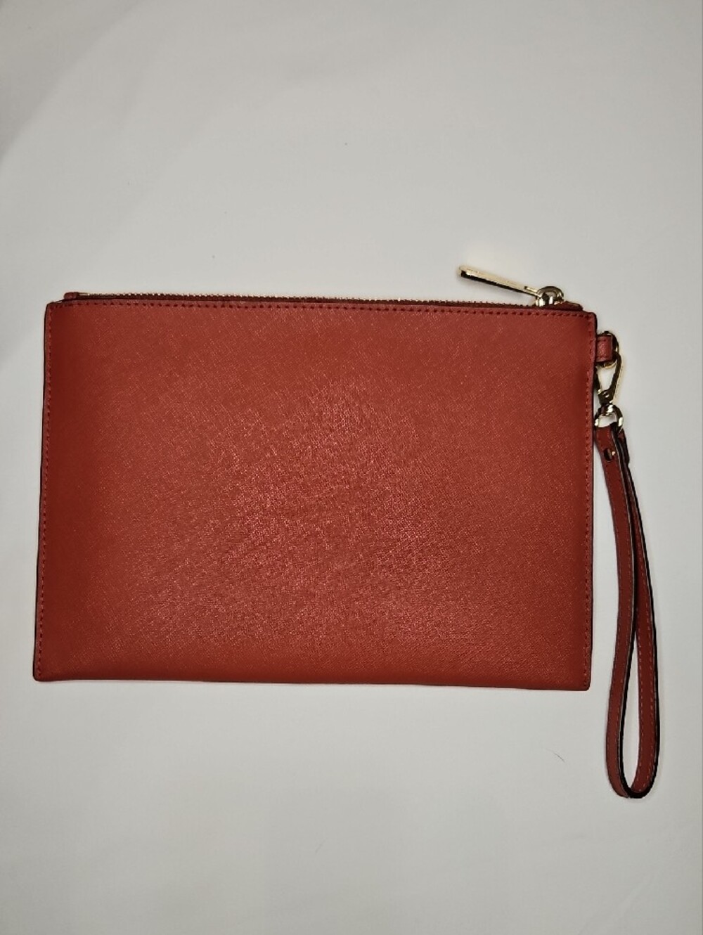 Michael Kors Saffiano 9x6in. Leather Wristlet- Burnt Orange EUC - Picture 5 of 13